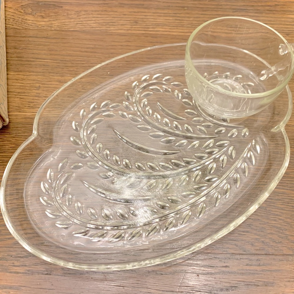 Vintage The Homestead Snack Kid by Federal Glass Set of 4 in Original Boxing!